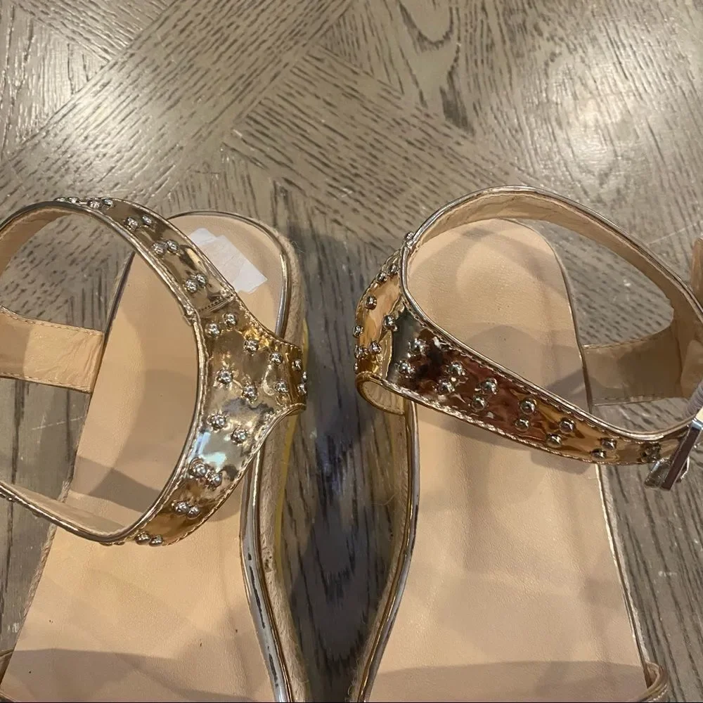 Pink Metallic Open Toe Strap Platform Boutique Summer Espadrille Sandals
